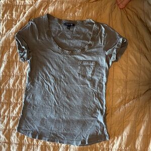 Banana Republic Green-Gray Short Sleeve Tee